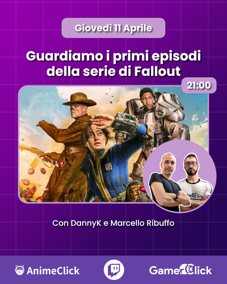 AnimeClick e GamerClick su Twitch: programma dall'8 al 14 aprile AnimeClick e GamerClick su Twitch: programma dall'8 al 14 aprile